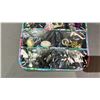 Image 2 : HANGING JEWELRY ORGANIZER WITH ASSORTED JEWELRY CONTENTS