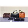 Image 1 : LOT OF 4 ASSORTED ALLIGATOR HANDBAGS & WALLET