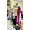 Image 2 : RACK OF ASSORTED FUR CLOTHING (RACK NOT INCLUDED)