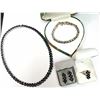 Image 1 : SILVER NATURAL SAPPHIRE NECKLACE EARRING, RING, AND BRACELET 160CT   SET (~WEIGHT 98G)