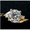 Image 1 : 10K YELLOW GOLD LAB  DIAMOND (1.5CT) NATURAL DIAMOND(0.09CT)  RING (~SIZE 6.5) (~WEIGHT 2.6G)