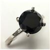 Image 1 : 14K WHITE GOLD BLACK DIAMOND(2.9CT)  RING (~SIZE 6) (~WEIGHT 2.5G)