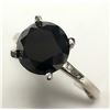 Image 2 : 14K WHITE GOLD BLACK DIAMOND(2.9CT)  RING (~SIZE 6) (~WEIGHT 2.5G)
