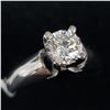 Image 1 : 14K WHITE GOLD LAB  DIAMOND (0.75CT)  RING (~SIZE 6.25) (~WEIGHT 3.39G)