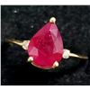 Image 2 : 10K YELLOW GOLD NATURAL RUBY(1CT) DIAMOND(0.01CT)  RING (~SIZE 6.5 (~WEIGHT 1.6G)