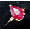 Image 3 : 10K YELLOW GOLD NATURAL RUBY(1CT) DIAMOND(0.01CT)  RING (~SIZE 6.5 (~WEIGHT 1.6G)