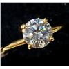 Image 1 : 10K YELLOW GOLD MOISSINAITE (1CT)  RING (~SIZE 6.5) (~WEIGHT 2.33G)