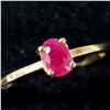 Image 2 : 10K YELLOW GOLD NATURAL RUBY(0.6CT)  RING (~SIZE 6.75) (~WEIGHT 1.5G)
