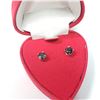 Image 2 : 14K WHITE GOLD BLACK DIAMOND(1.6CT)  EARRINGS