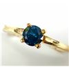 Image 1 : 10K YELLOW GOLD NATURAL BLUE DIAMOND TREATED(0.41CT)  RING (~SIZE 6) (~WEIGHT 1.73G)