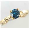 Image 3 : 10K YELLOW GOLD NATURAL BLUE DIAMOND TREATED(0.41CT)  RING (~SIZE 6) (~WEIGHT 1.73G)