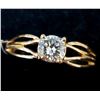 Image 2 : 10K YELLOW GOLD LAB DIAMOND (0.43CT)  RING (~SIZE 4.5) (~WEIGHT 1.45G)
