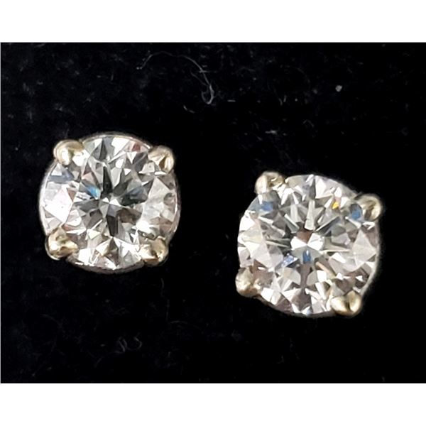 14K WHITE GOLD LAB DIAMOND 0.5CT  EARRINGS