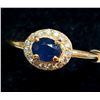 Image 2 : 10K YELLOW GOLD NATURAL SAPPHIRE(0.4CT) DIAMOND(0.12CT)  RING (~SIZE 7 (~WEIGHT 2.02G)