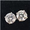 Image 1 : 14K WHITE GOLD MOISSANITE (1.9CT)  EARRINGS