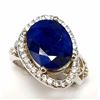 Image 1 : SILVER NATURAL BIG SAPPHIRE (5+CT)  RING