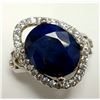 Image 3 : SILVER NATURAL BIG SAPPHIRE (5+CT)  RING
