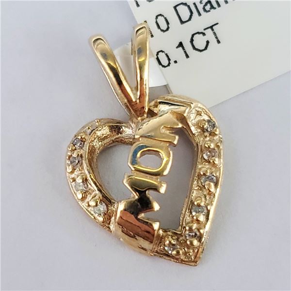 10K YELLOW GOLD DIAMOND 1.35G(0.1CT)  PENDANT