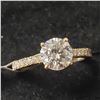 Image 2 : 10K YELLOW GOLD MOISSANITE(1.2CT) MOISSANITE(0.2CT)  RING (~SIZE 5) (~WEIGHT 2.87G)