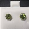 Image 1 : 10K YELLOW GOLD PERIDOT(2CT)  EARRINGS (~WEIGHT 0.94G)