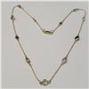 Image 1 : SILVER NATURAL GENUINE MULTI GEMSTONE 18"  NECKLACE