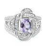 Image 1 : SILVER AMETHYST(1.5CT) HAND MADE RING (~SIZE 8) (~WEIGHT 6.4G)