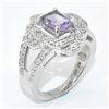 Image 2 : SILVER AMETHYST(1.5CT) HAND MADE RING (~SIZE 8) (~WEIGHT 6.4G)