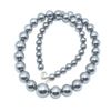 Image 1 : SILVER  GRAY SHELL PEARL(200.1CT) BEAD NECKLACE NECKLACE  (~LENGTH 16INCHES) (~WEIGHT 42.1G)