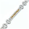 Image 2 : SILVER CITRINE CZ(8.75CT) RHODIUM PLATED BRACELET  (~LENGTH 7.5INCHES) (~WEIGHT 26.5G)