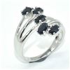 Image 2 : SILVER BLUE SAPPHIRE(1.8CT) RHODIUM PLATED RING (~SIZE 7) (~WEIGHT 3.6G)