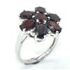 Image 2 : SILVER GARNET(6.3CT) RHODIUM PLATED RING (~SIZE 7) (~WEIGHT 4.85G)