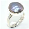 Image 2 : SILVER BLACK PEARL(7.25CT) HAND MADE RING  (~WEIGHT 4.65G)