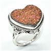 Image 2 : SILVER RAINBOW DRUZY(13.95CT) HAND MADE RING (~SIZE 7) (~WEIGHT 9.05G)