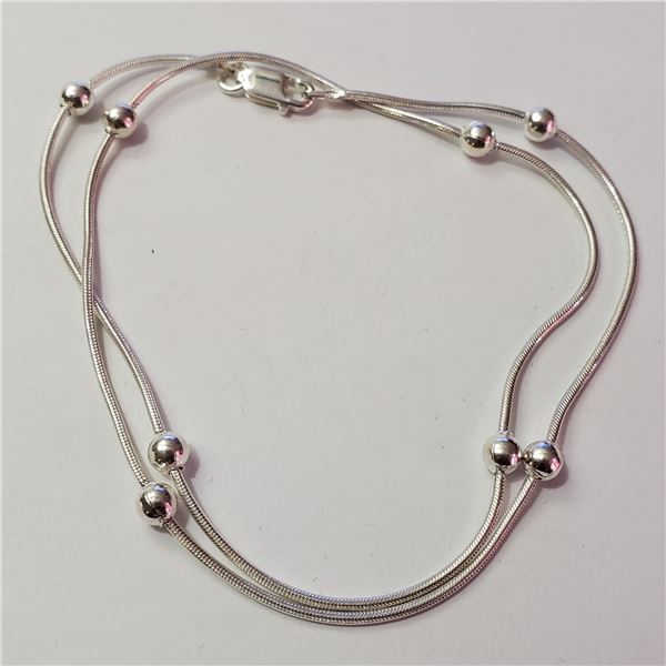 SILVER  NECKLACE  (~LENGTH 14INCHES) (~WEIGHT 5.48G)