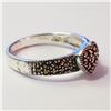 Image 2 : SILVER MARCASITE  RING (~SIZE 7.75) (~WEIGHT 3.34G)