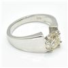 Image 2 : SILVER MOISSANITE (ROUND 8 MM)(2CT) RING