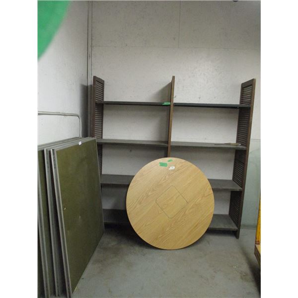 (6) Metal Shelving Unit – 76” X 18” x 78” Tall & 4-Room Dividers