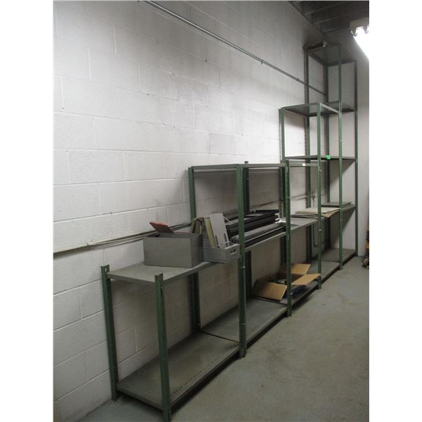 Large Long Metal Shelving Unit – 85” X 20” x 60 to 124” Tall Wit