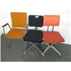 Image 1 : (3) Office Chairs 2 on Castors 1-Black and 1-Brown & Orange