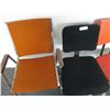 Image 2 : (3) Office Chairs 2 on Castors 1-Black and 1-Brown & Orange
