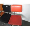 Image 3 : (3) Office Chairs 2 on Castors 1-Black and 1-Brown & Orange