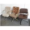 Image 1 : (3) Office Chairs on Castors All-Brown