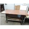 Image 1 : Work Bench 60” X 30” x 33” Tall With Wood Record 52D Vise