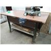 Image 3 : Work Bench 60” X 30” x 33” Tall With Wood Record 52D Vise