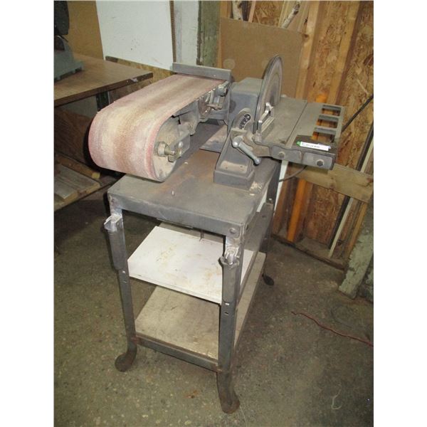 Belt  / Side Disc Combo Sander – Working With Stand/Shelf 32” x 22”