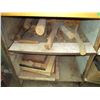 Image 2 : Wooden Top Work Bench (Poor Condition) 60” x 24” x 35” & Contents: Castor
