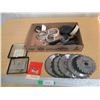 Image 1 : (10+) Misc. Lot: Camshaft Gauge, Saw Blades, Tape, Wire Brushes