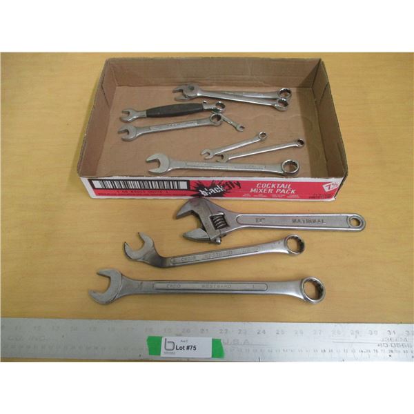 (10+) Misc. Standard Sized Wrenches & Crescent Wrench