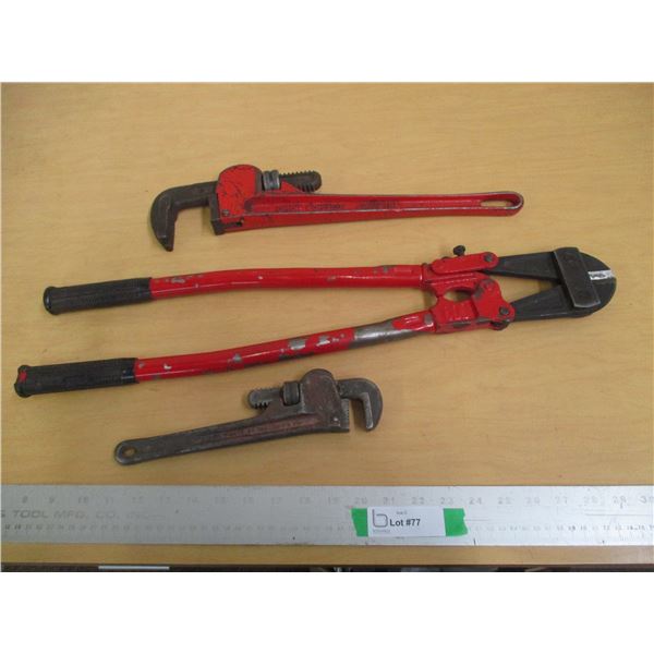 (3) Heavy Duty Wire Cutters & Crescent Wrenches