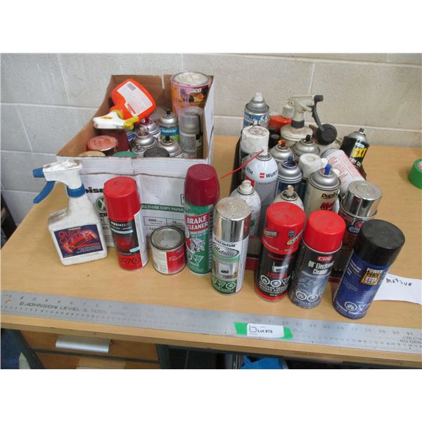 (2) Box Lots of Various Sprays, Oils – Partials